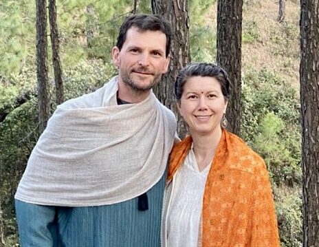 Yogesh & Shankari on a yoga retreat in India